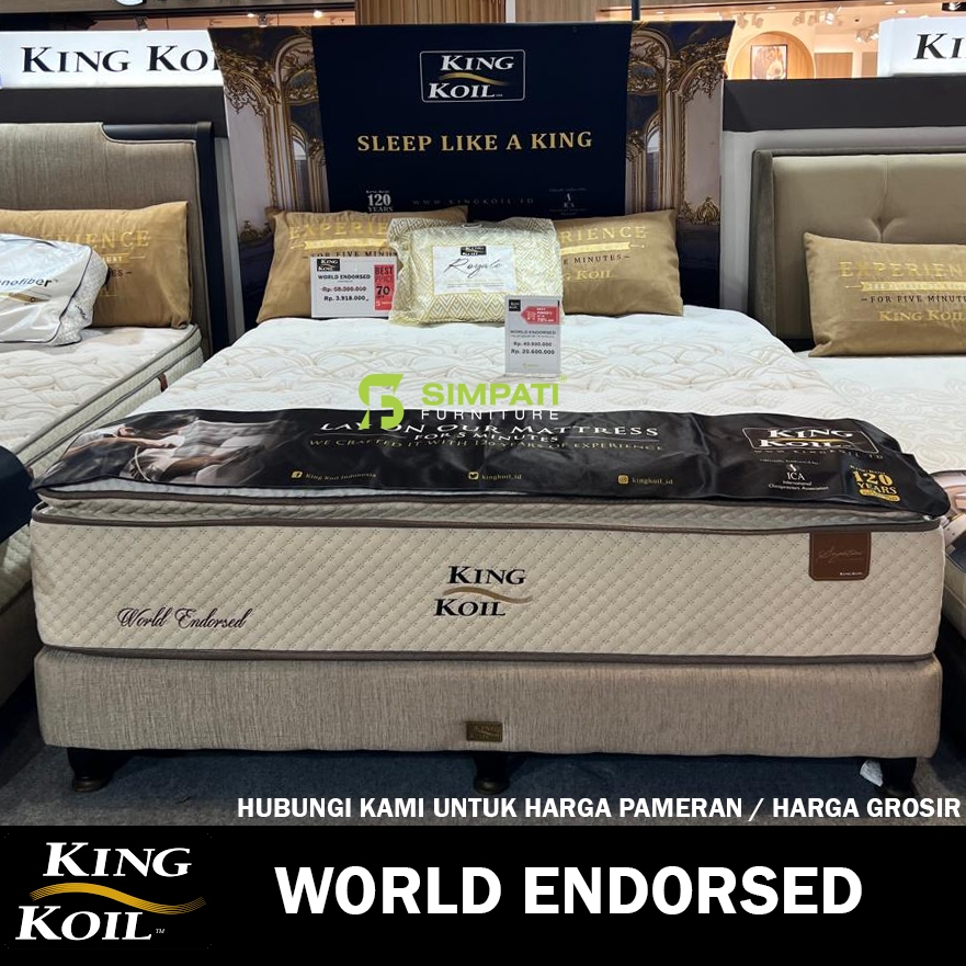 King Koil World Endorsed Hanya Kasur Tanpa Divan/Sandaran