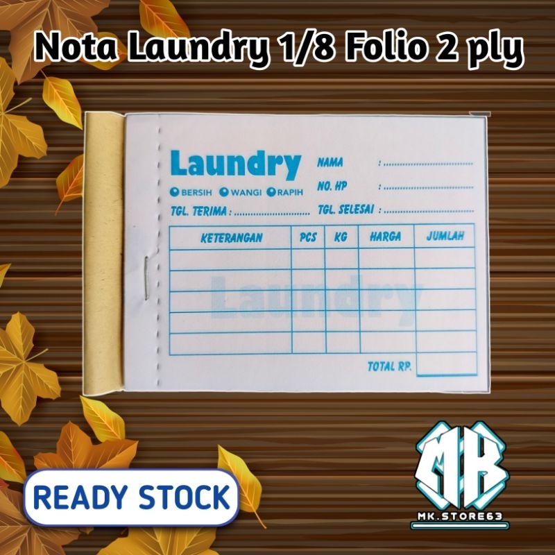 

Nota Laundry mini 1/8 folio 2ply - siap kirim