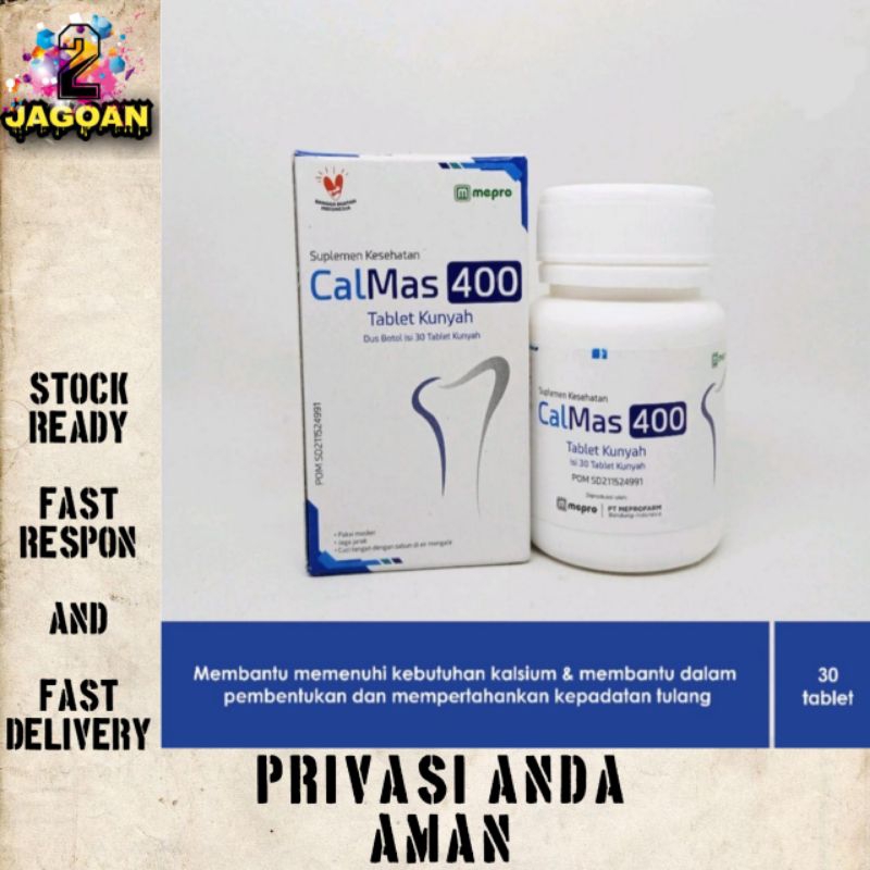 CalMas 400 Box 30 Tablet Vitamin Peninggi Badan - Suplemen Kalsium Tulang