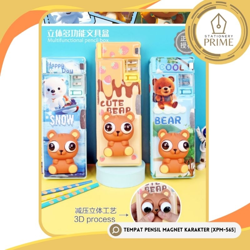 

rtc TempatPensil/KotakPensil/PencilCaseAnak Sekolah MagnetKarakter Kartun Squishy Premium Capybara