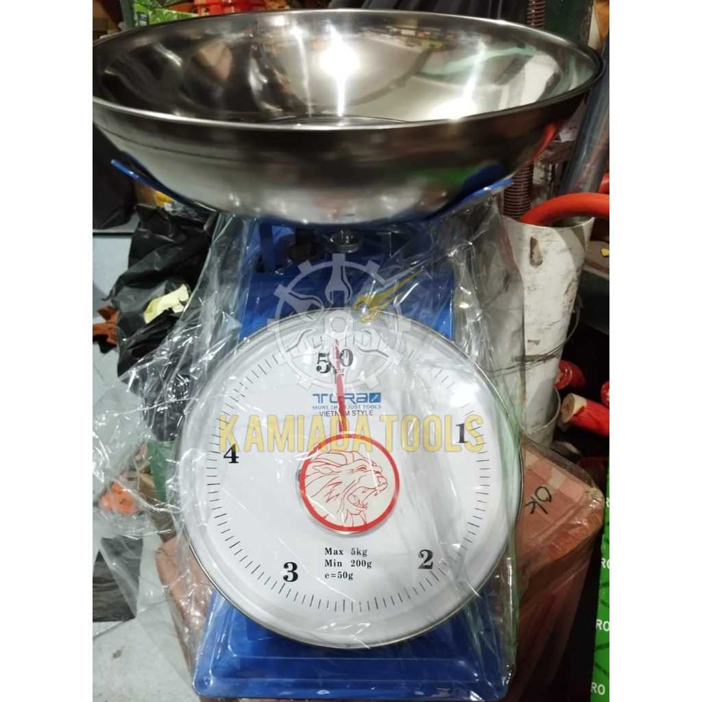 Timbangan Duduk TORA 5kg/Timbangan Jarum 5kg/Timbangan Pinang Bulat 5kg
