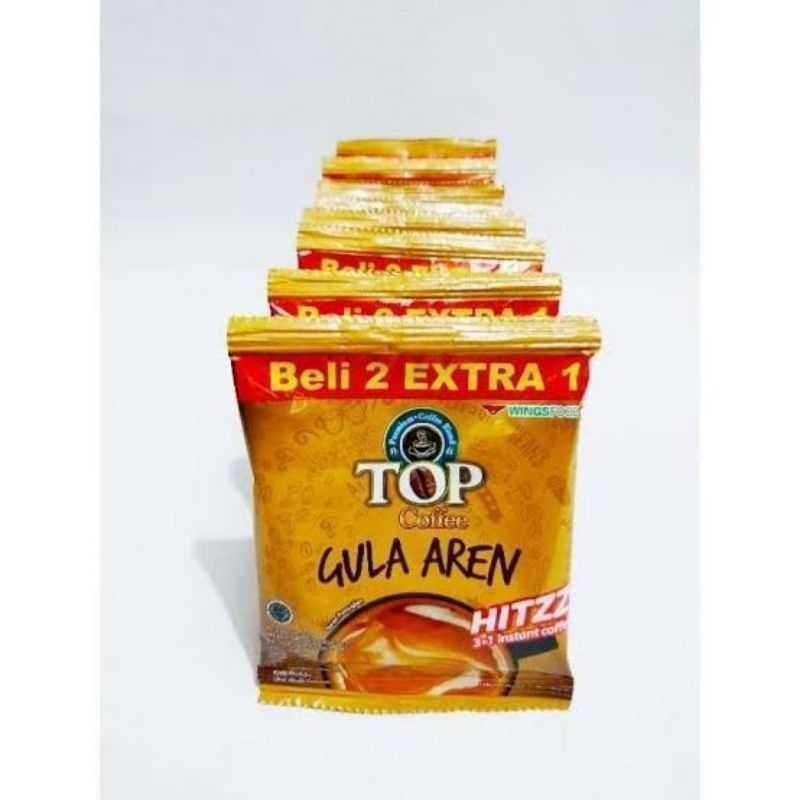 

TOP KOPI COFFEE GULA AREN SACHET RENTENG NETTO 15 PCS X 22 GR