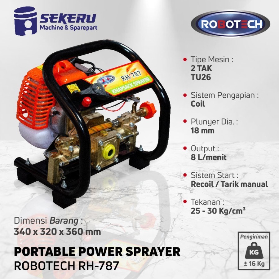PORTABLE SPRAYER (ROBOTECH) RH787-2TAK / Mesin cuci motor