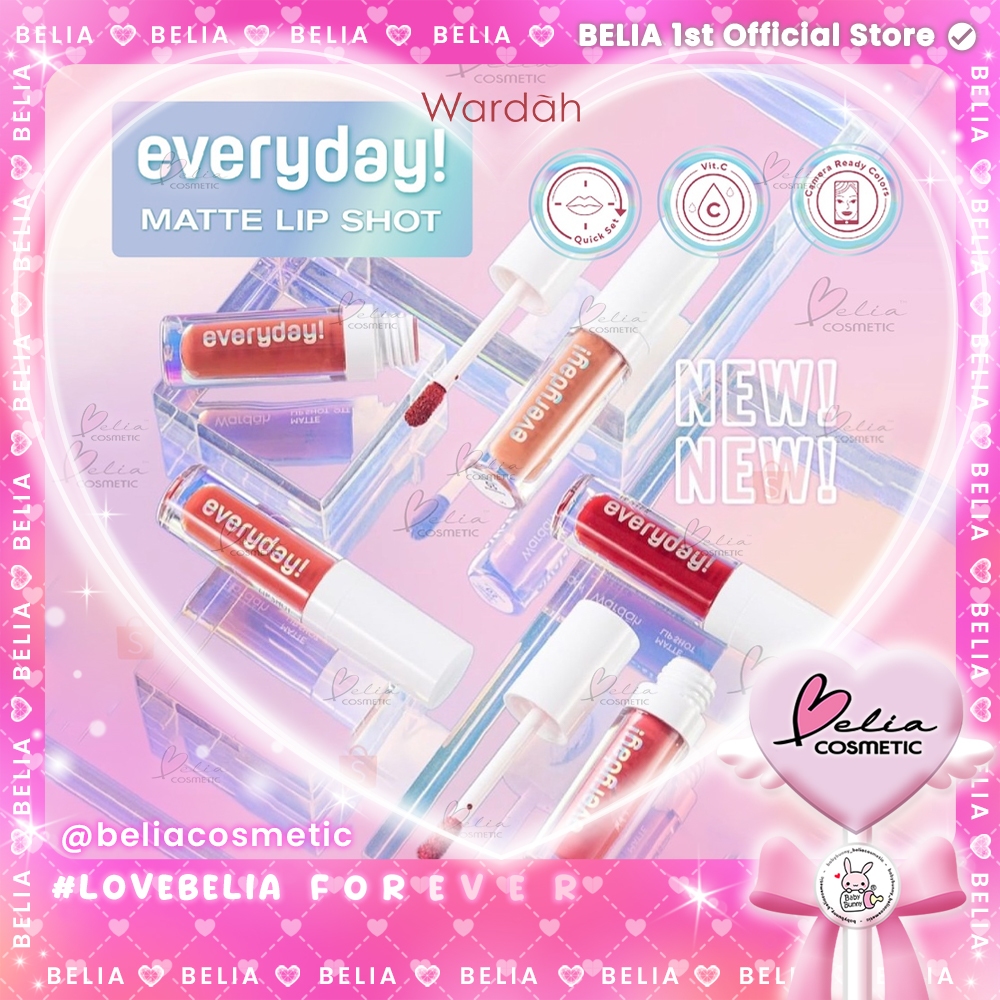 ❤ BELIA ❤ WARDAH EveryDay Matte Lip Shot | Lip Cream | Lip Tint | Lip Stain | Quick Set | Lip Matte