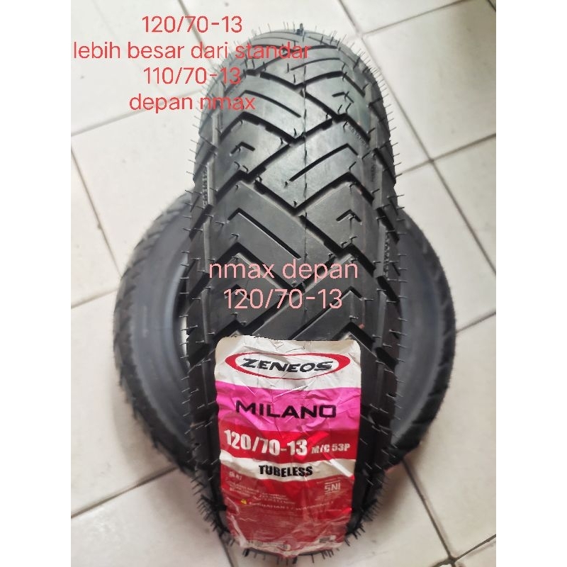 BAN RING 13 NMAX BAN NMAX DEPAN 120/70-13 ZENEOS MILANO TUBELESS