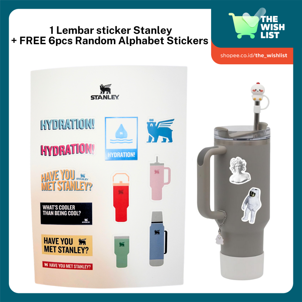 Stanley Quencher Sticker Tumbler Stiker Original Ready