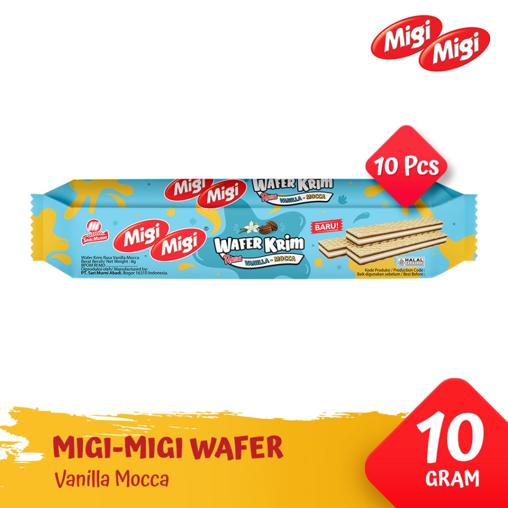 

Migi Migi Wafer Krim - Vanila Mocha [1 Pack @ 10 Pcs]