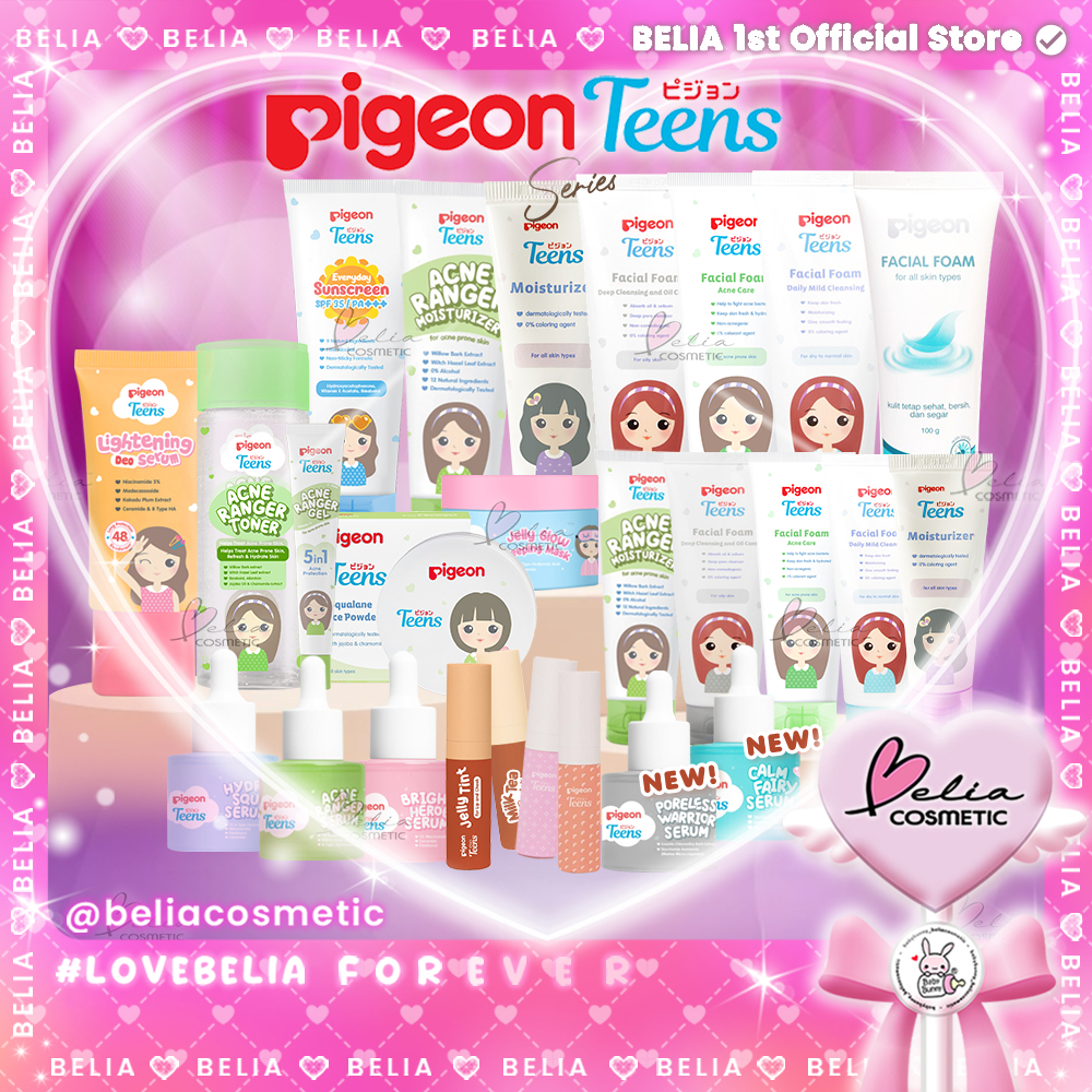 [ BELIA ] PIGEON TEENS Series Facial Foam | Moisturizer | Face Powder | Sunscreen | Acne Ranger