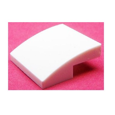 Lego White Part 15068 Slope, Curved 2 x 2