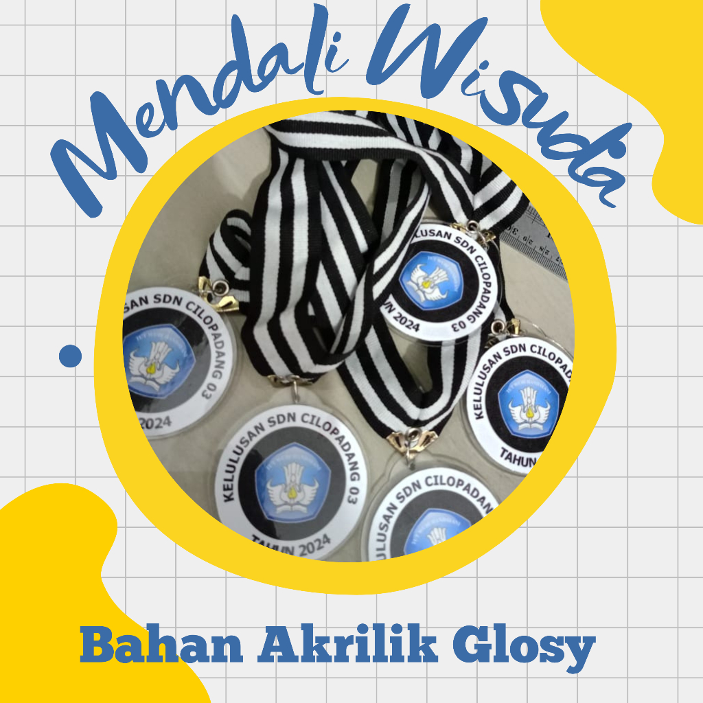 medali akrilik - medali wisuda custom - medali custom