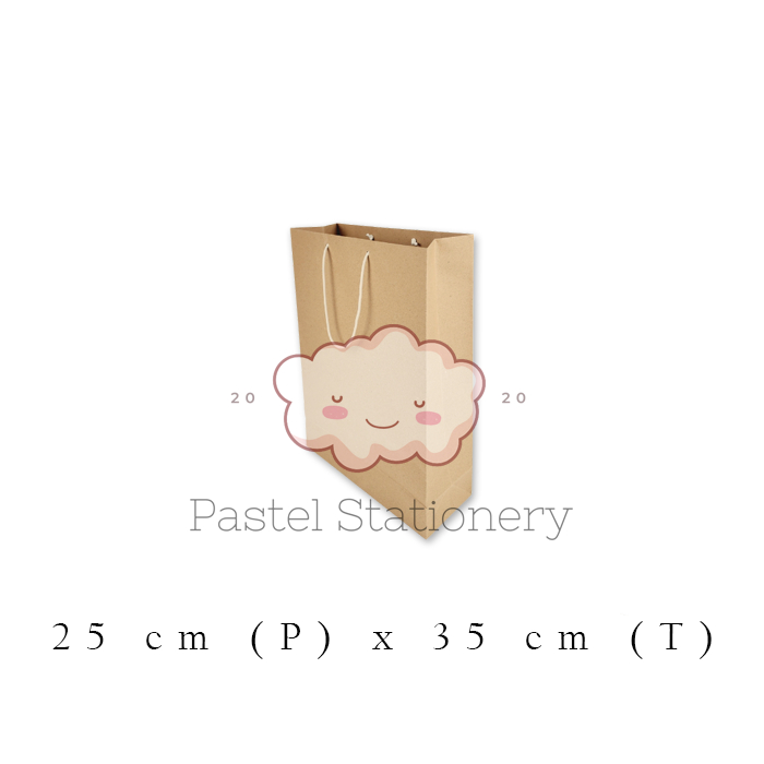 

Paper Bag Polos Ukuran Medium 25x35 cm Bahan Kraft Tebal 150gsm - Tas Karton Kantong Penyimpanan Sedang Size M