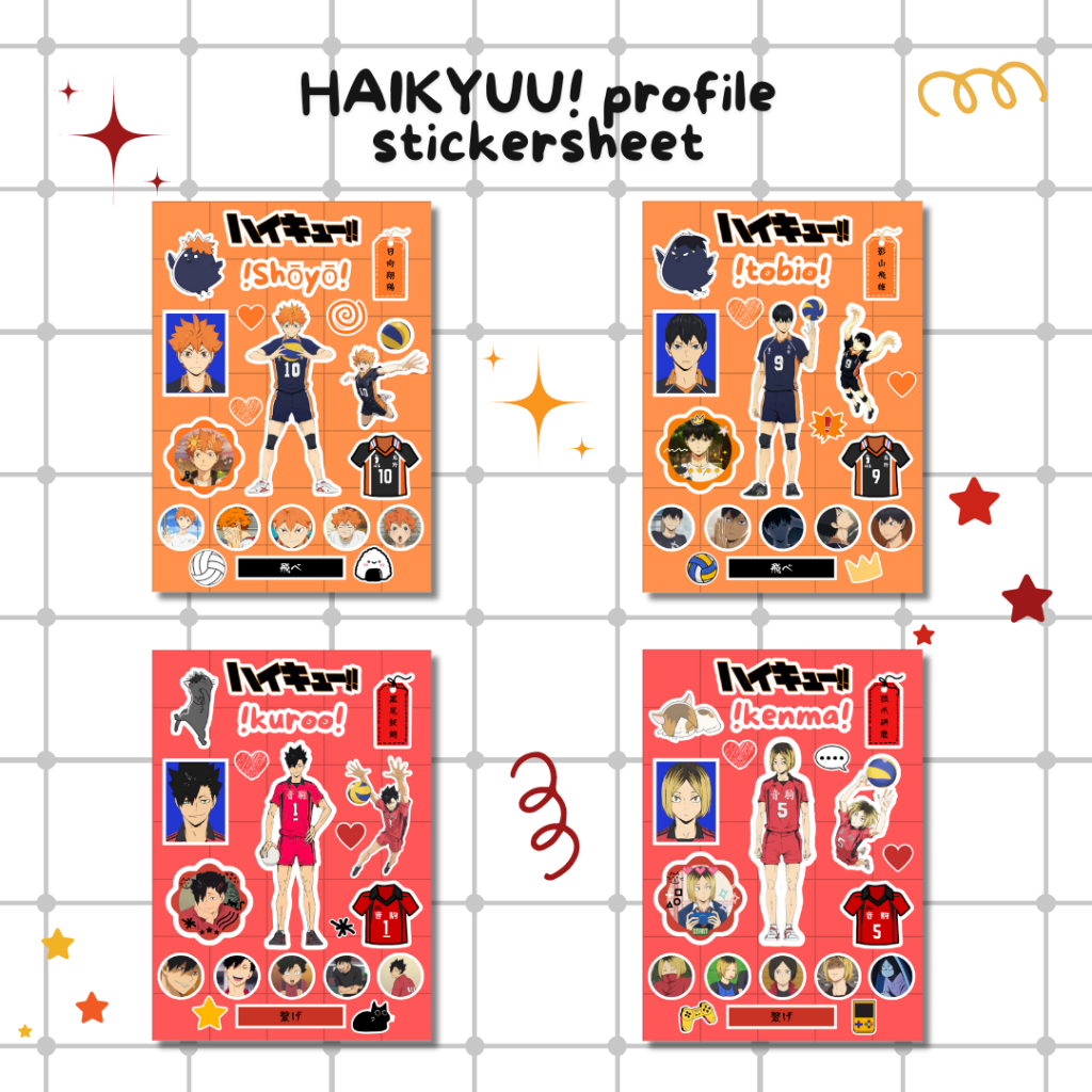 

[LAST STOK] Stickersheet Scrapbook Haikyuu! Profile