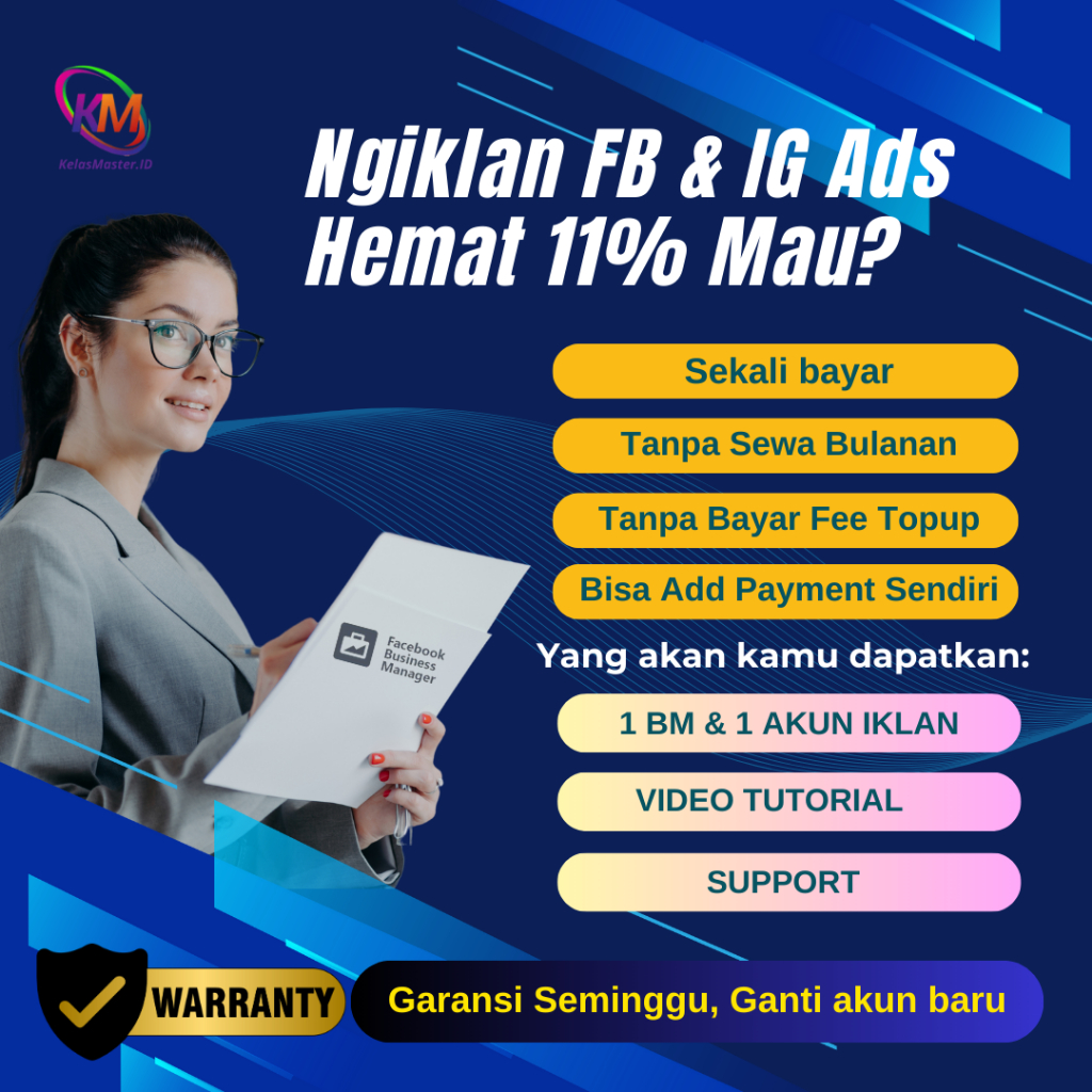 Akun BM FB ads bebas pajak 11% - Ngiklan makin hemat dan profitebel