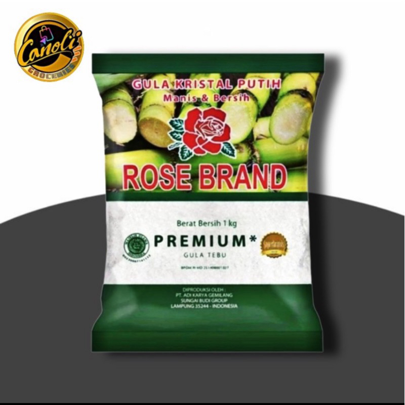 

ROSE BRAND Gula Tebu Kristal Putih/ Gula Hijau 1 Kg