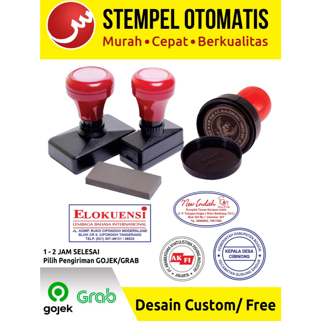 

STEMPEL OTOMATIS, Stempel Logo, Stempel Lunas, Stempel Nama, Stempel Tanda Tangan