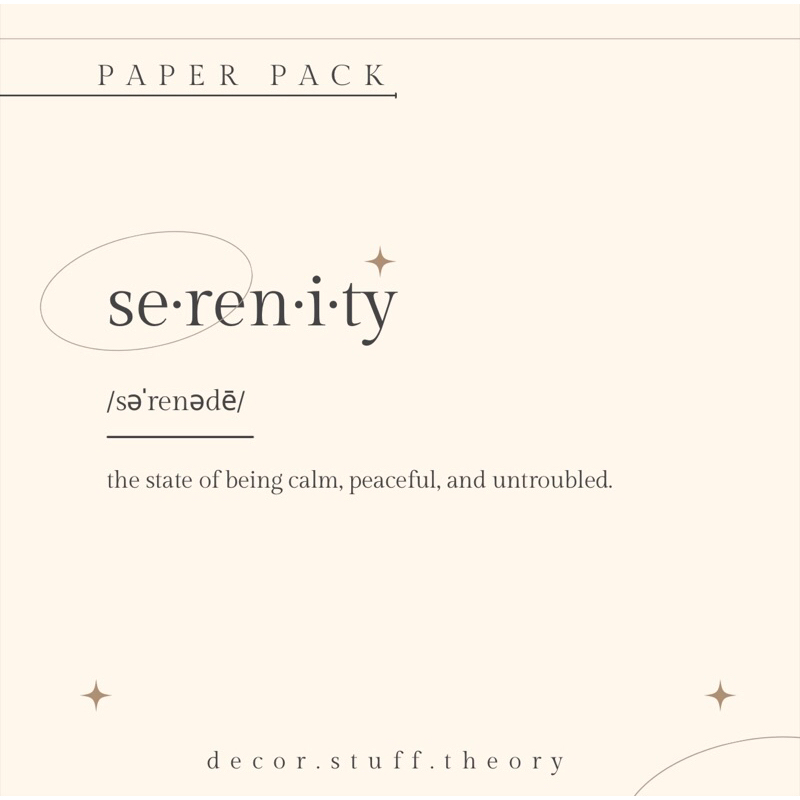 

Deco Paper “Serenity” New Edition!