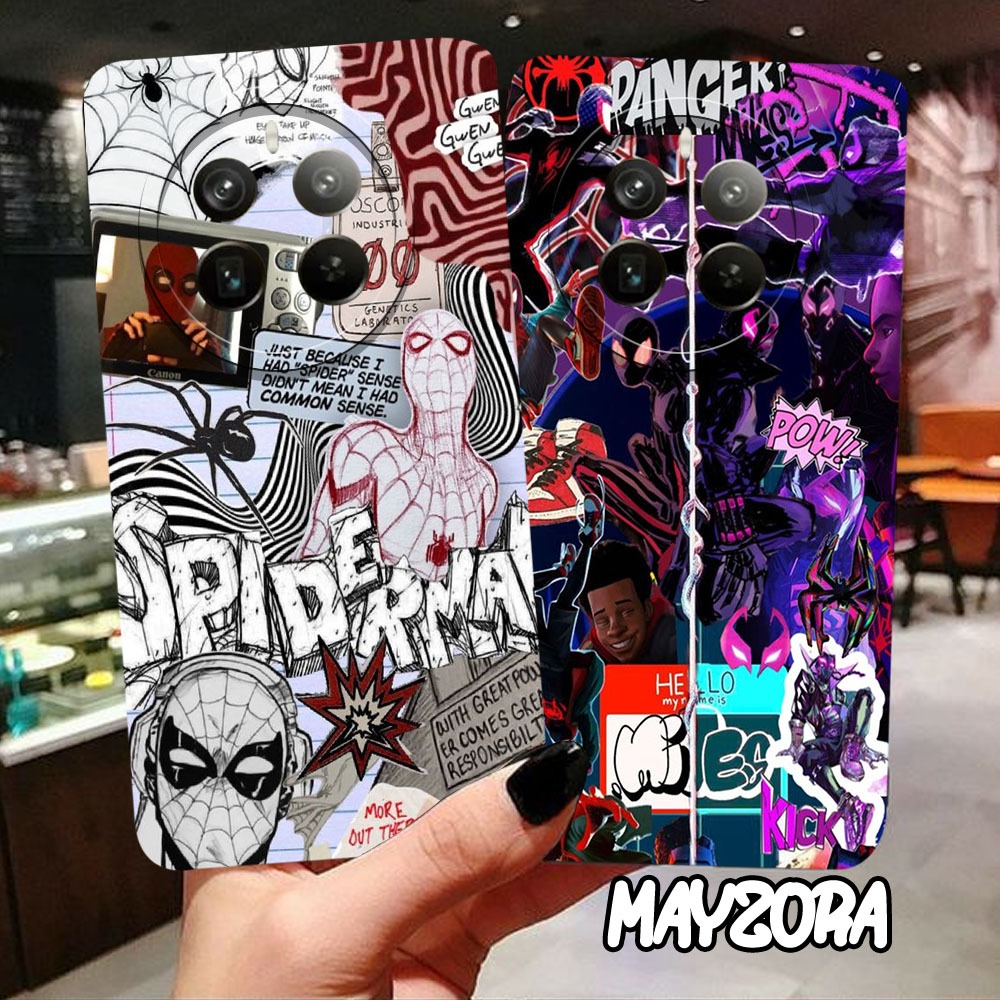 Case pro camera Realme 12 pro Terbaru 2024 -Silikon Realme 12 pro - motif SPIDERMAN - Softcase Realm