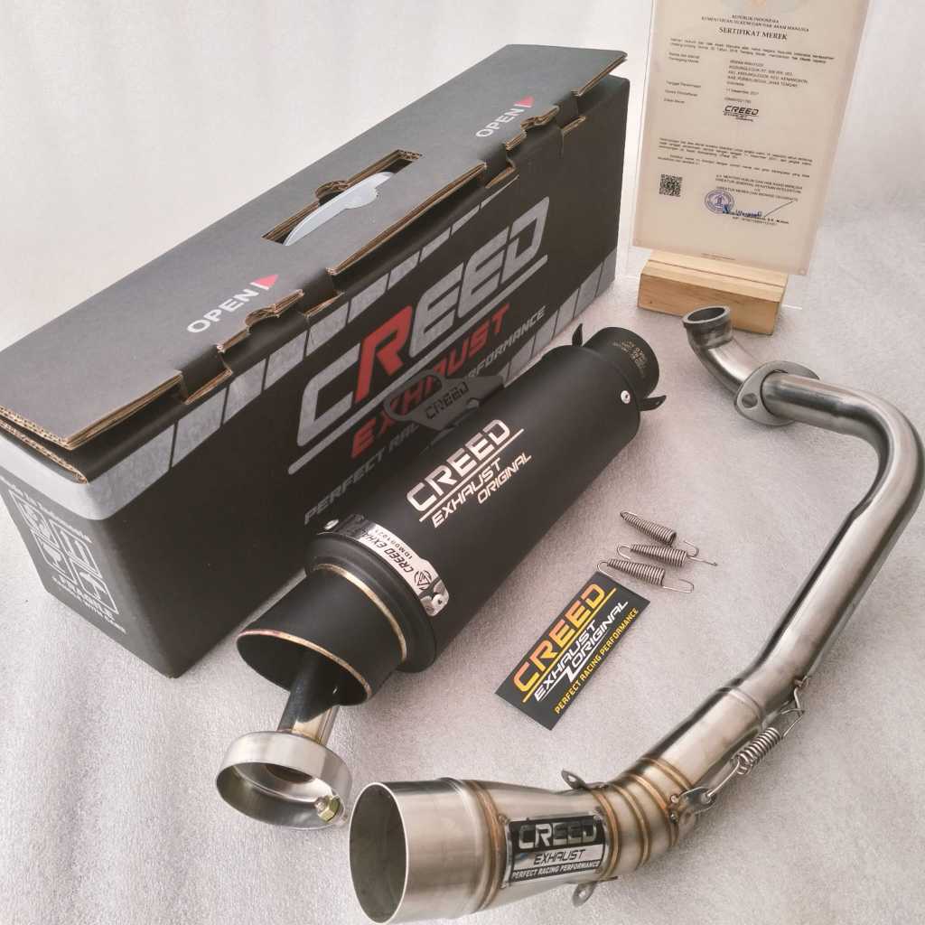 Free DB Killer Knalpot Racing Creed Exhaust Original Suara NGEBAS Gahar PNP For Aerox Lama/New Vario