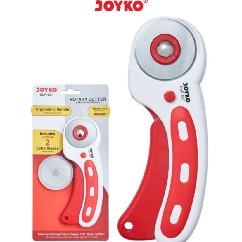 

Rotary Cutter JOYKO 45mm CUR57Cutter PutarPemotong KesCuter PutarPemotong Kain Bahan Kulit