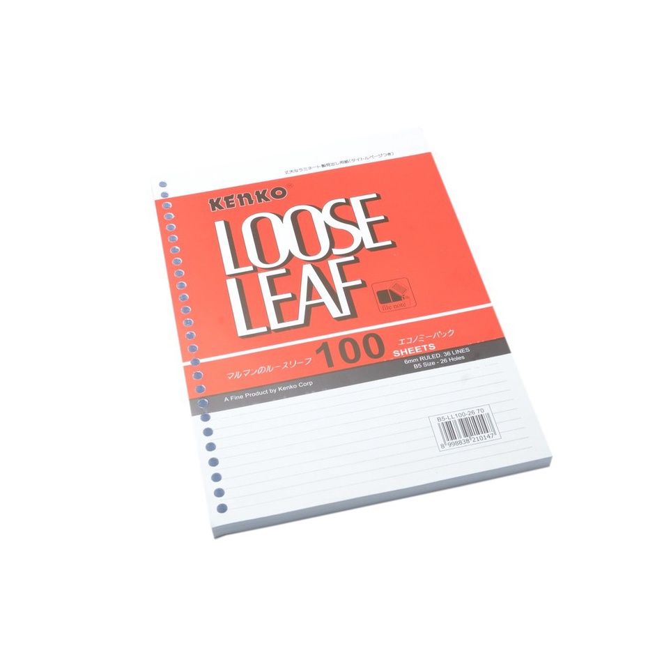 

Model Baru Loose Leaf B5 26 LUBANG Kenko isi 1 Lembar