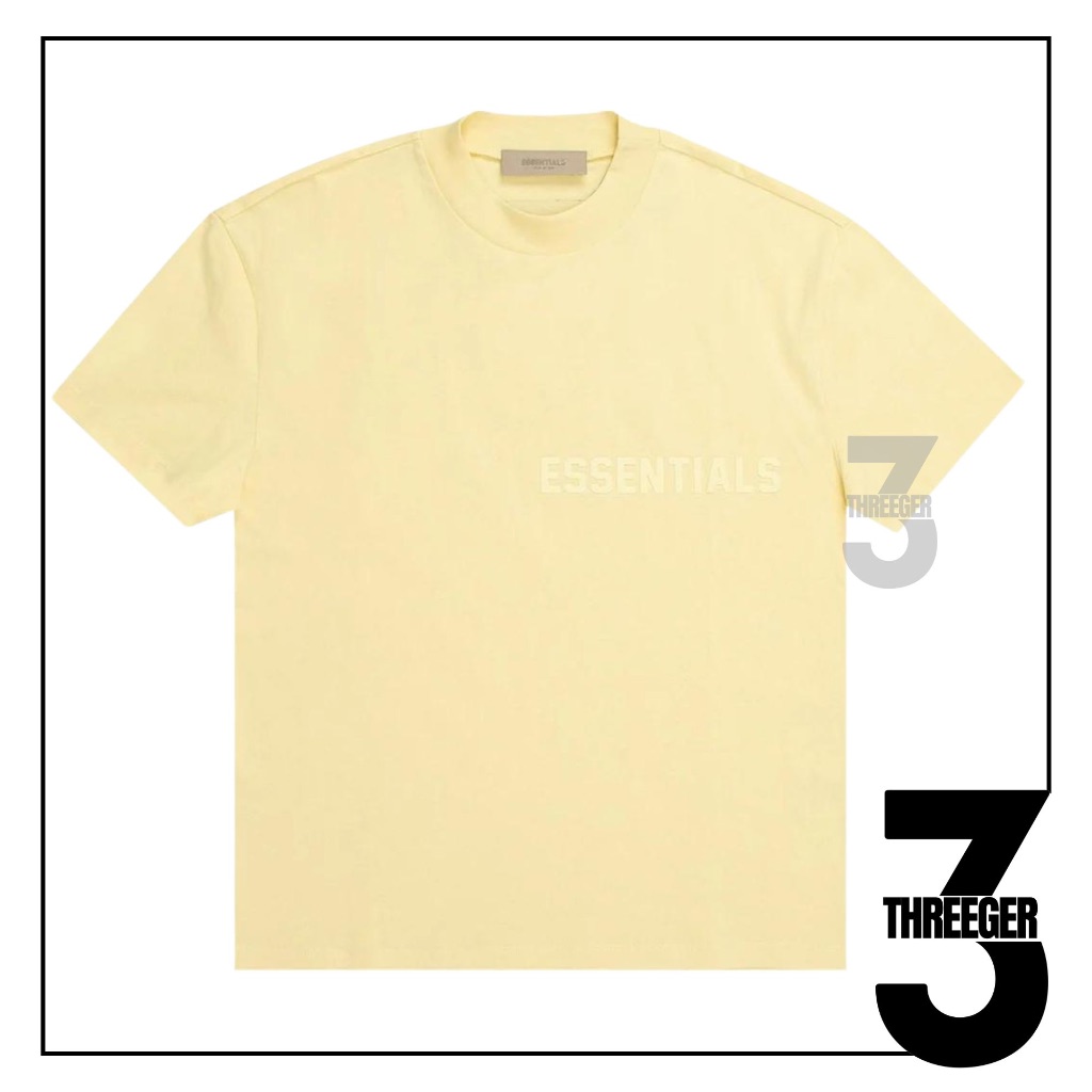 Essentials Fear Of God Tee Canary Original Authentic