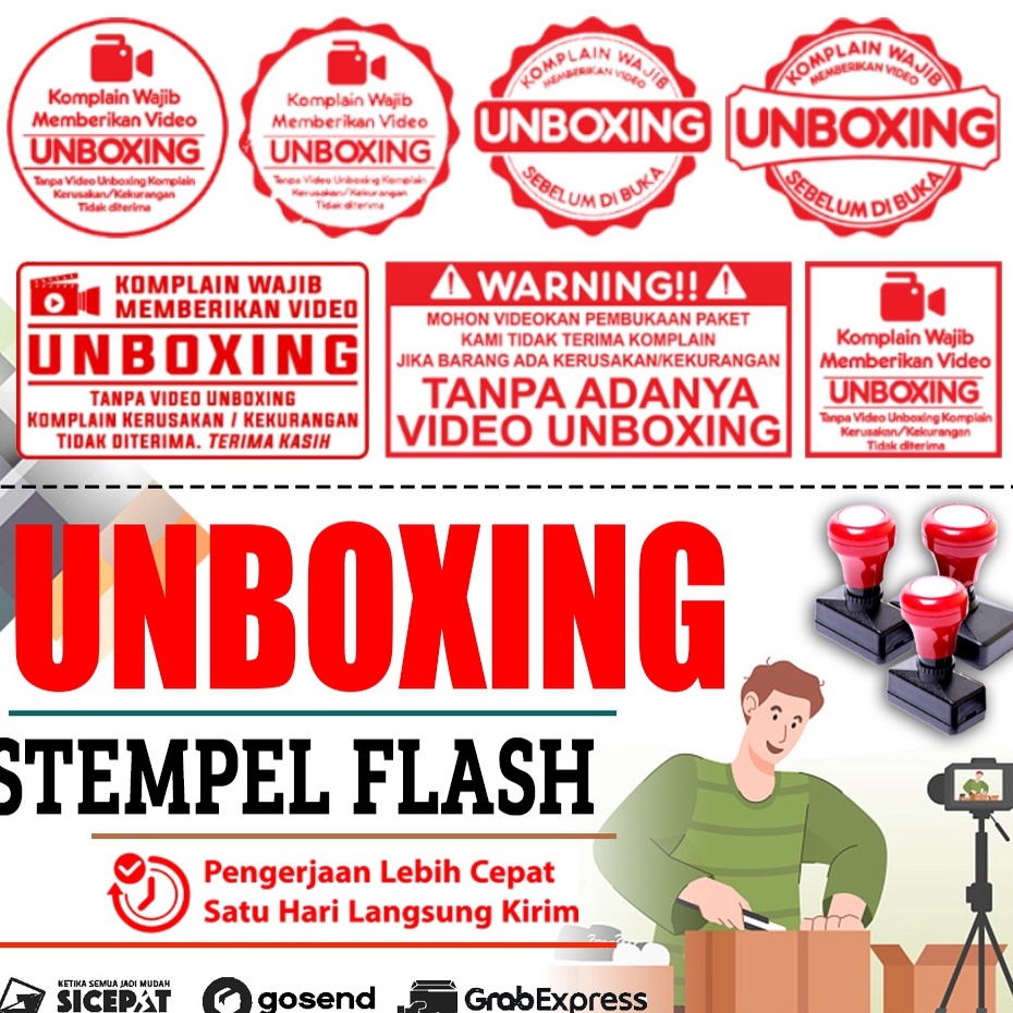 

Stempel UNBOXING Stempel Flash Otomatis