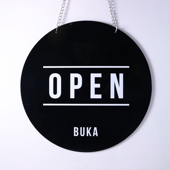 

Open Closed Papan Akrilik Buka Tutup Sign Board Signage Toko Cafe Restoran Acrylic