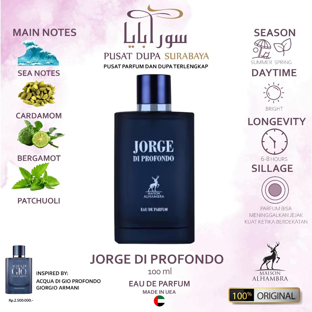 Parfum Asli Arab Original Premium Maison Alhambra /Dubai/jorge di profondo