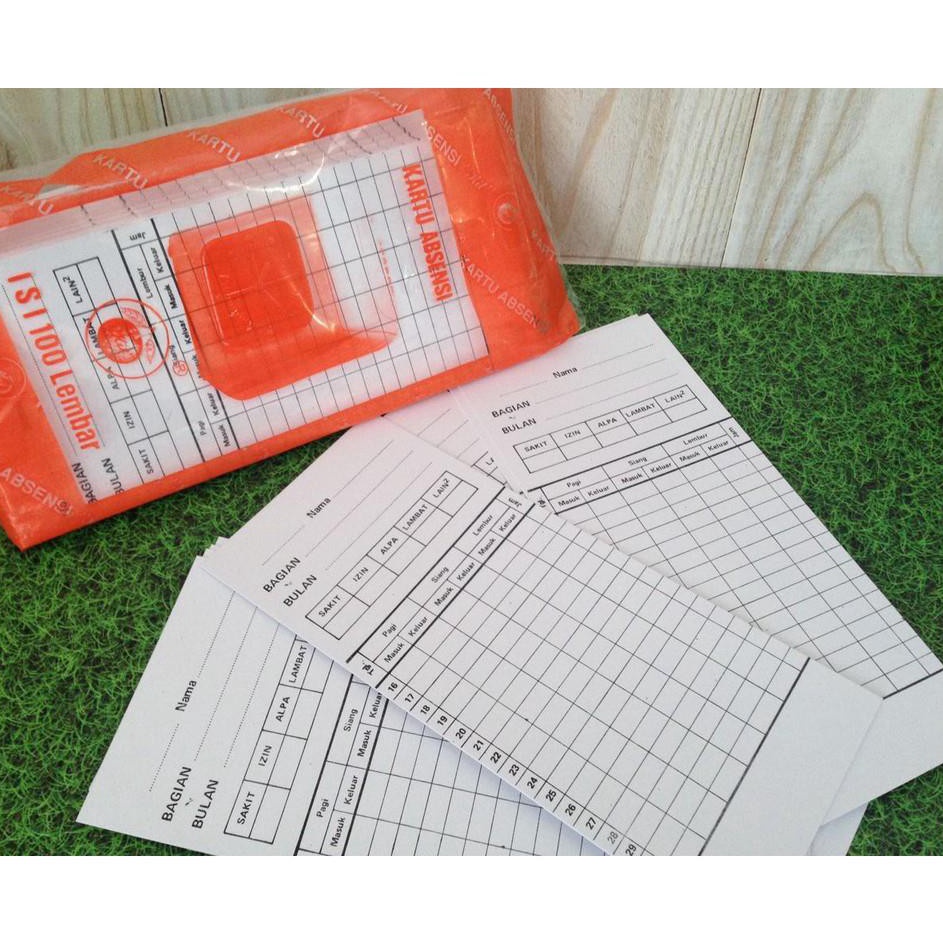 

Harga Termurah Kartu Absen 1 lembar
