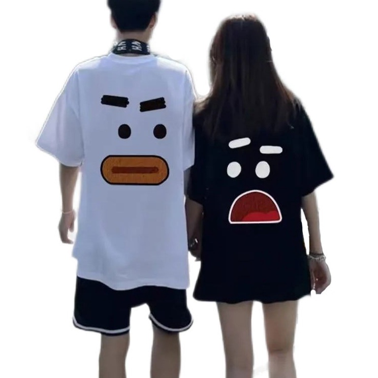 SSMY DT253 BAJU COUPLE TSHIRT FASHION PRINTING HEABEY KATUN 1 IMPORTIR KOREA OVERSIZE NORMAL STYLE