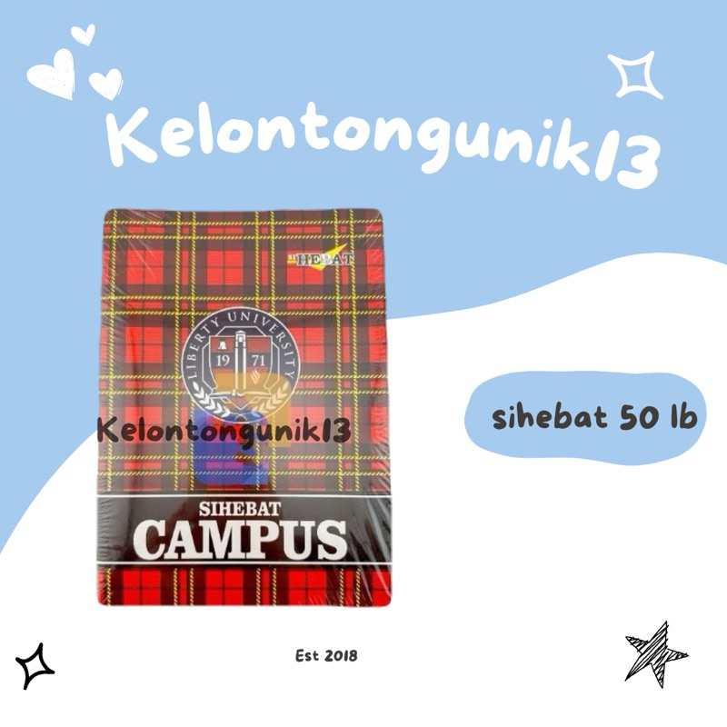 

BUKU CAMPUS SIHEBAT 50 LEMBAR / BUKU PANJANG / BUKU BOXY CAMPUS / BUKU TULIS BIG BOSS CAMPUS