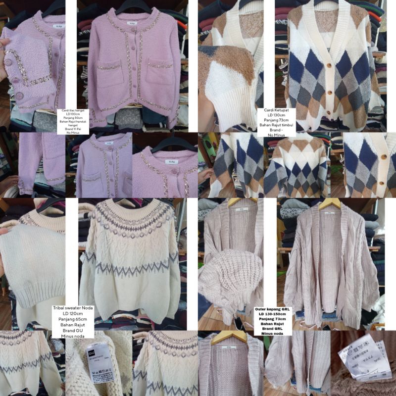 BUY 3 FREE 1//RAJUT//PREMII//PRIMADONA//ONE SET//SET VEST//WANGI//CARDI//OUTER//KEPANG//BRAND//KETUP