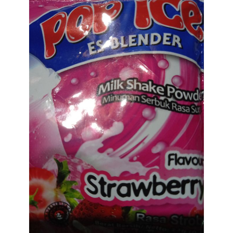 

pop es rasa strawberry per renceng isi 10 sachet