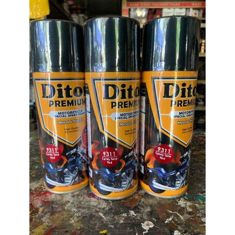 Diton premium candy tone red//cat semprot diton//cat semprot candytone red//aerosol//pilox diton