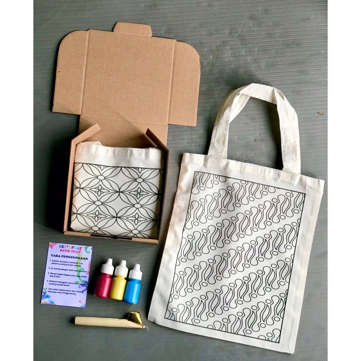 

Pusat Untung Paket MEMBATIK kain tas totebag Kanvas callico untuk pemula