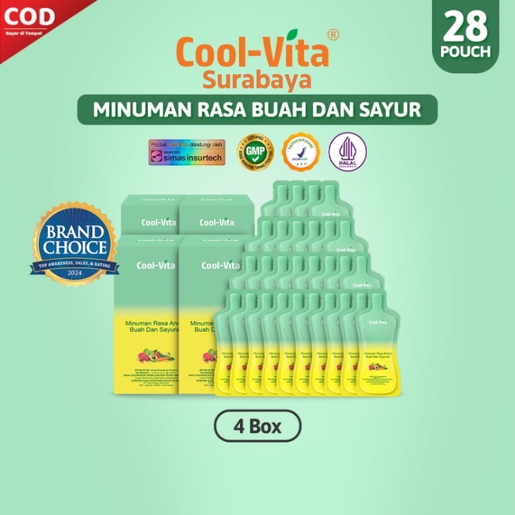 

[4 Box - 28 Pouch] Coolvita Minuman Rasa Buah dan Sayuran