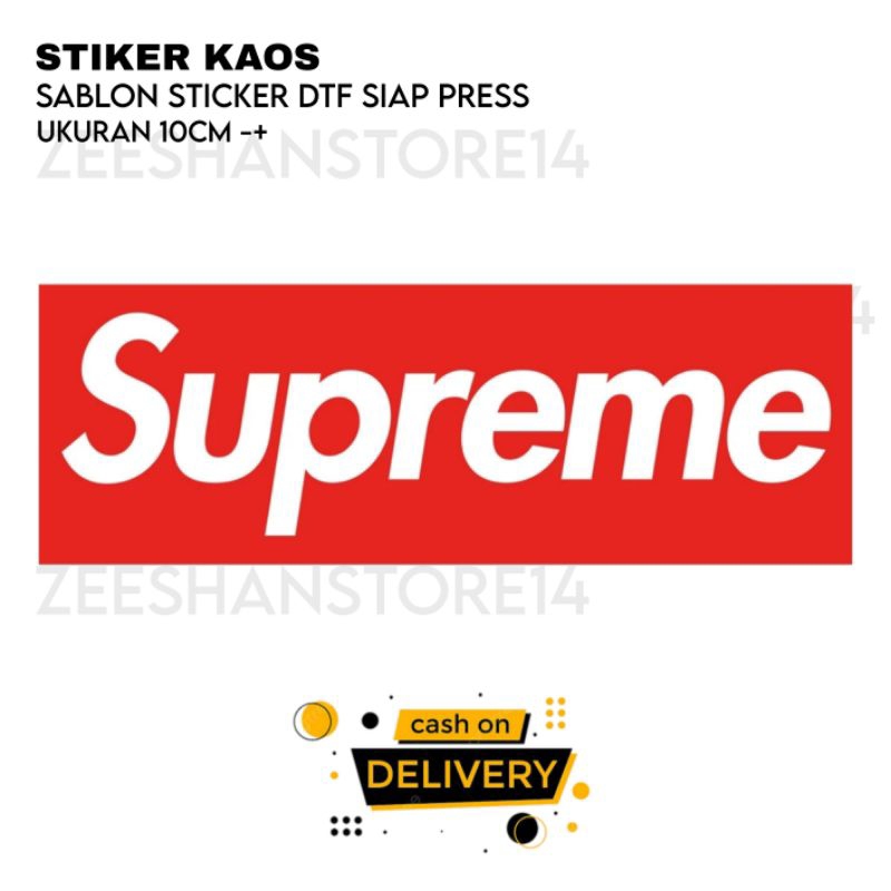 

STIKER SABLON SETRIKA DTF SUPREME LOGO