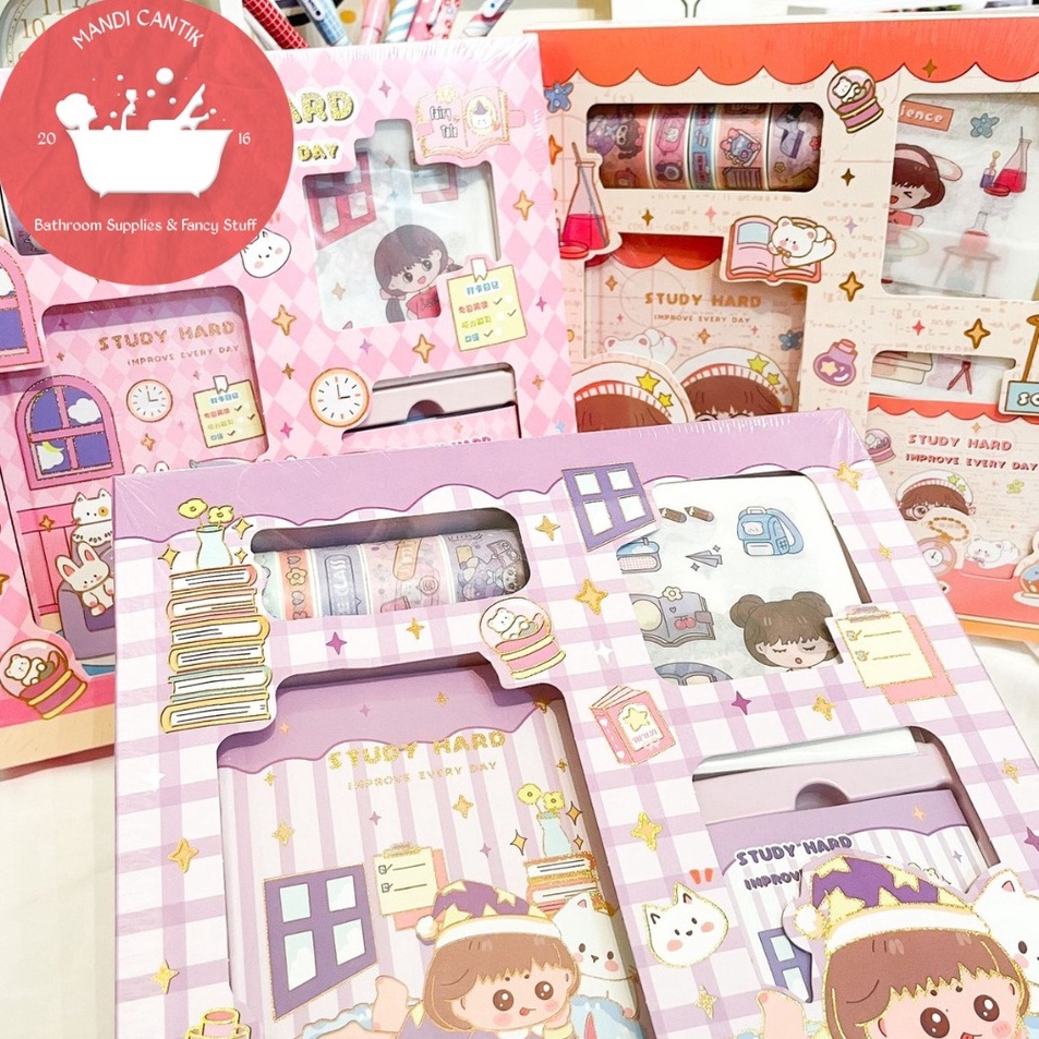

Grosir Termurah JURNAL 4 IN 1 KODE S1 STUDY HARD WASHI TAPE STICKERSTICKY NOTESNOTEBOOK A5