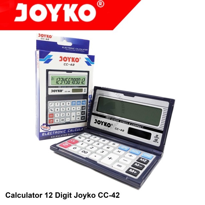 

Paket Terkini KALKULATOR CHECK CORRECT JOYKO CC42 Calculator Lipat Saku 12 Digit CC42