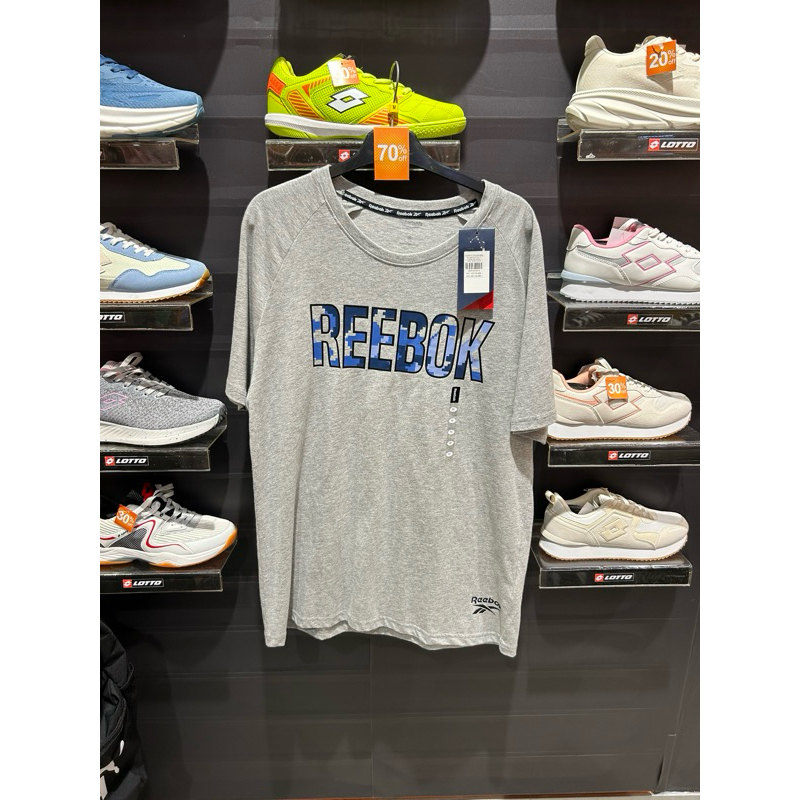 Kaos reebok men sale 70% ukuran M,  ori sport station
