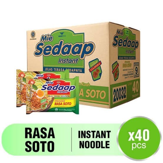 

MIE SEDAP SEDAAP SOTO KUAH 75gr (1 Dus isi 40 Bungkus)