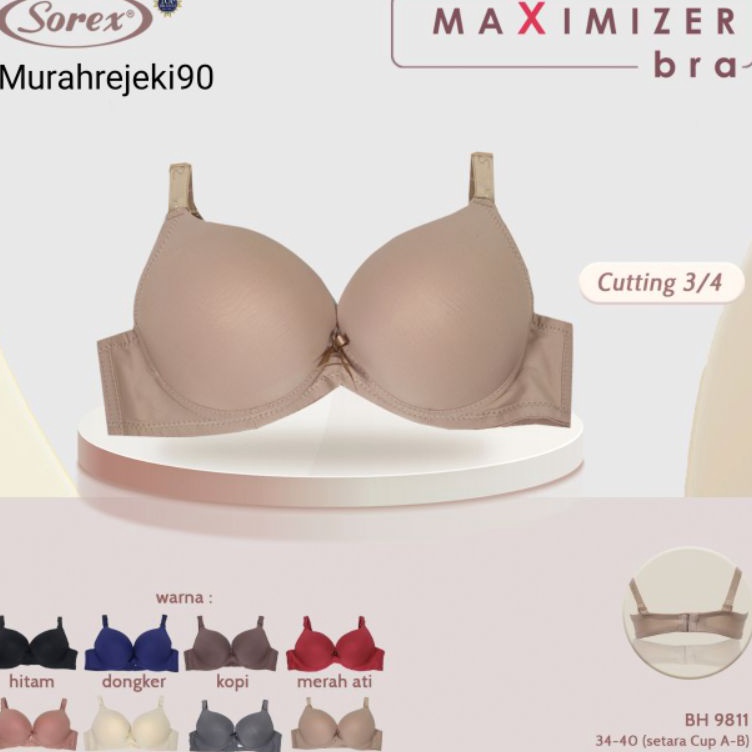 Best Product Sorex 9811 Bra Maximizer PushUp Berkawat Busa Tebal Maksimal