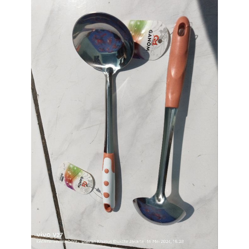 Irus Sayur / Sendok Sayur Ganom Polkadot