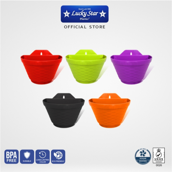 Lucky Star - POT BUNGA TEMPEL DAHLIA 20 / POT BUNGA HIAS / POT TANAMAN /BERKEBUN