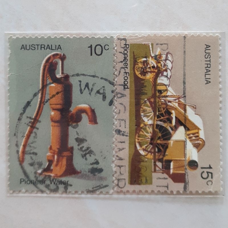

Perangko Australia Pioneer Life in Australia Tahun 1972 set 2pcs