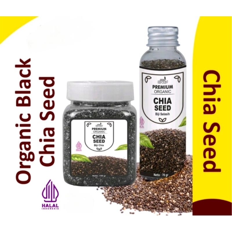

Biji Chia Seed Organik 70Gram - 150Gram / Black Chia Seed Premium Untuk Diet