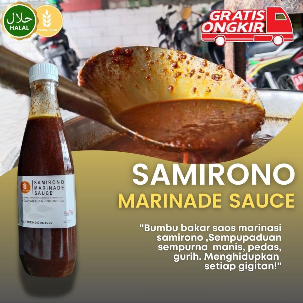 

Bumbu Kacang Sate Kambing Khas/Marinasi Ayam Crispy Gurih/Bumbu Sate Vitaria Food - Samirono 500ml