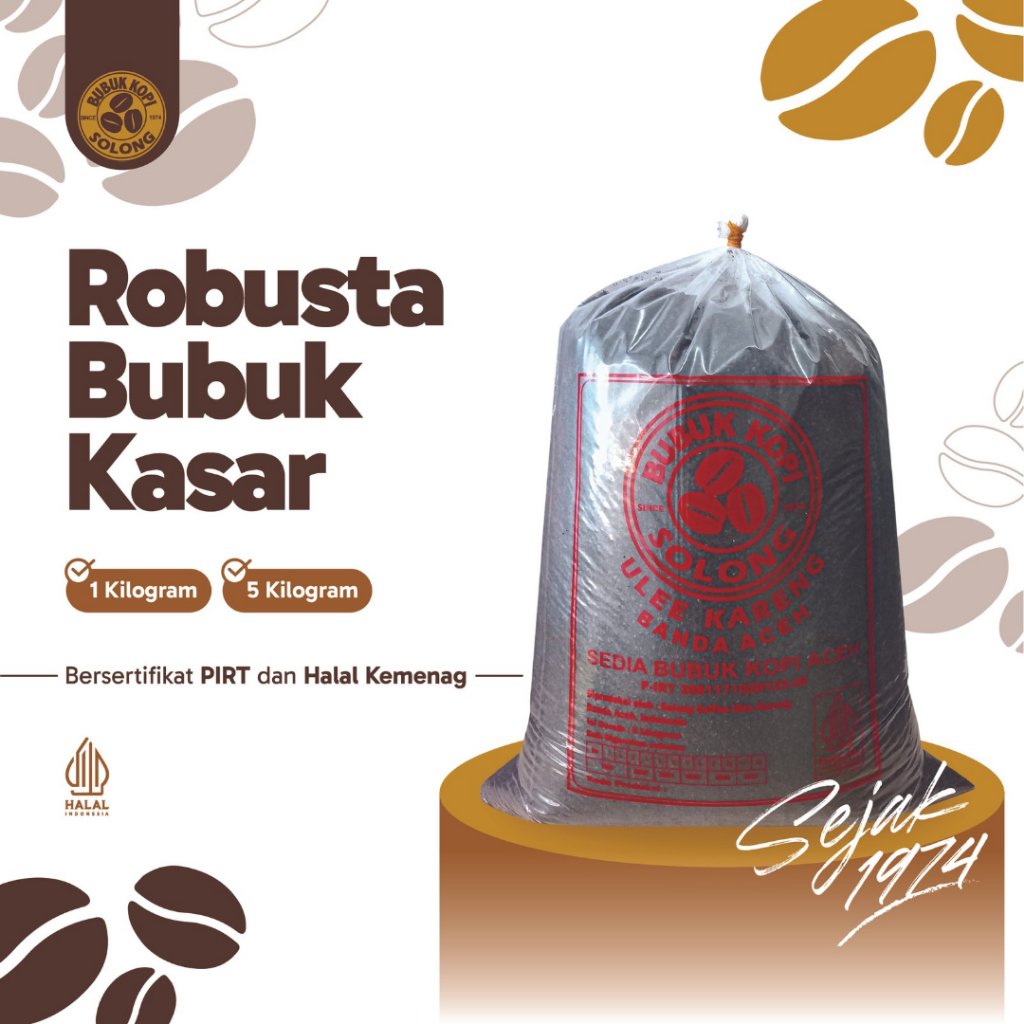 

Robusta Gayo Bubuk Kasar Kopi Solong
