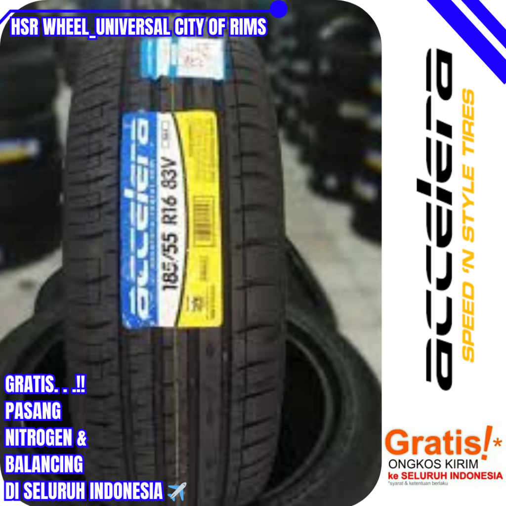 BAN MOBIL TUBLES ACCELERA PHI-R 185 55 R16