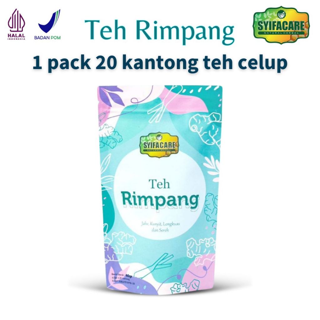 

Teh Rimpang 1 Pack Isi 20 Kantong Teh Celup | Teh Rimpang Herbal Alami BPOM HALAL ORIGINAL